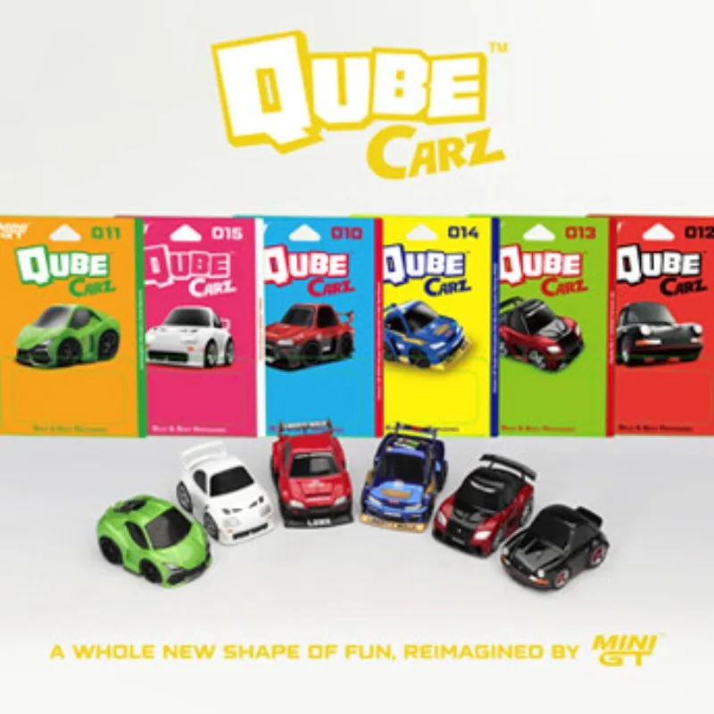 [In Stock] Mini GT Qube Carz 1/64 Diecast Alloy Chibi‑Style Car Model Assorted Set, Static Hobby Collectible Vehicles