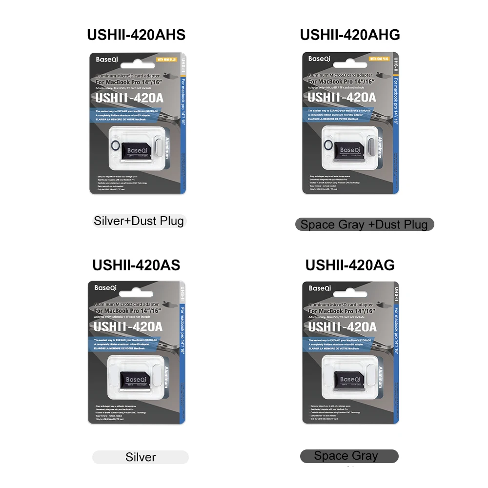 Adaptateur de carte MicroSD pour Macbook Pro, Minidrive, Entièrement GNE, Baseqi 420a, Dallas, M2, M3, 2024, 23, 22/21, 14 ", 16", 303a