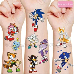 Sonices Tattoo Stickers Children's Toys Cartoon Shadow Amy Rose Tattoo Stickers Anime Image Waterproof Durable Tails