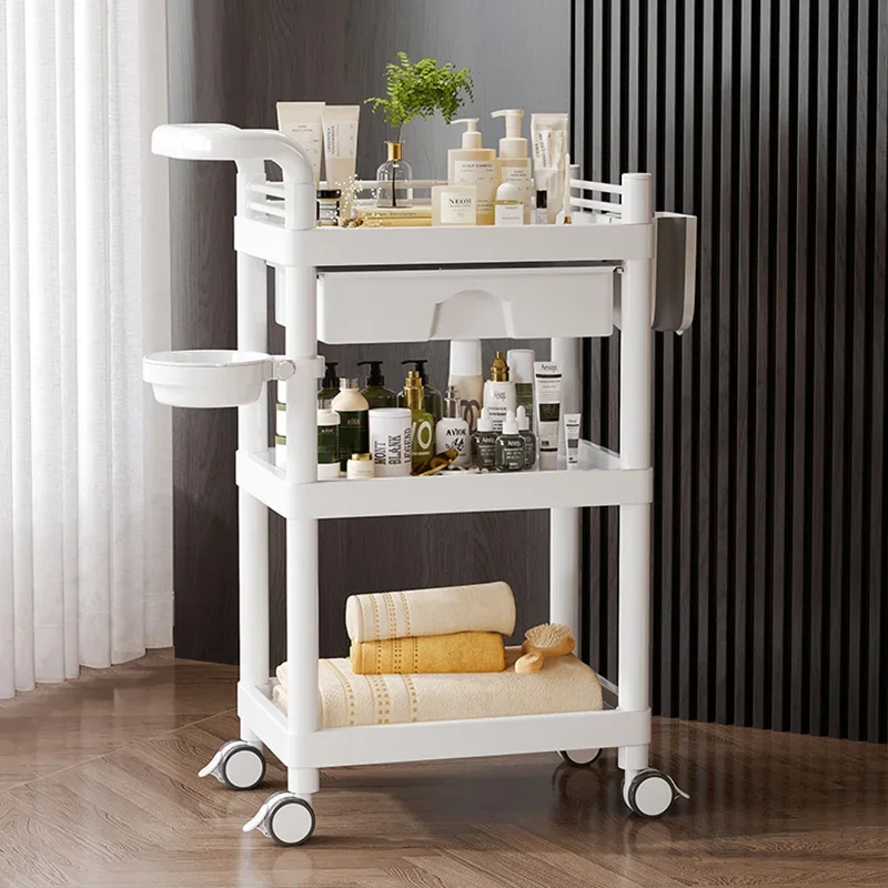 Carro almacenable de estilo francés, carrito de barbería multifuncional moderno, muebles sencillos de lujo Spingere Un Carrello HBSC