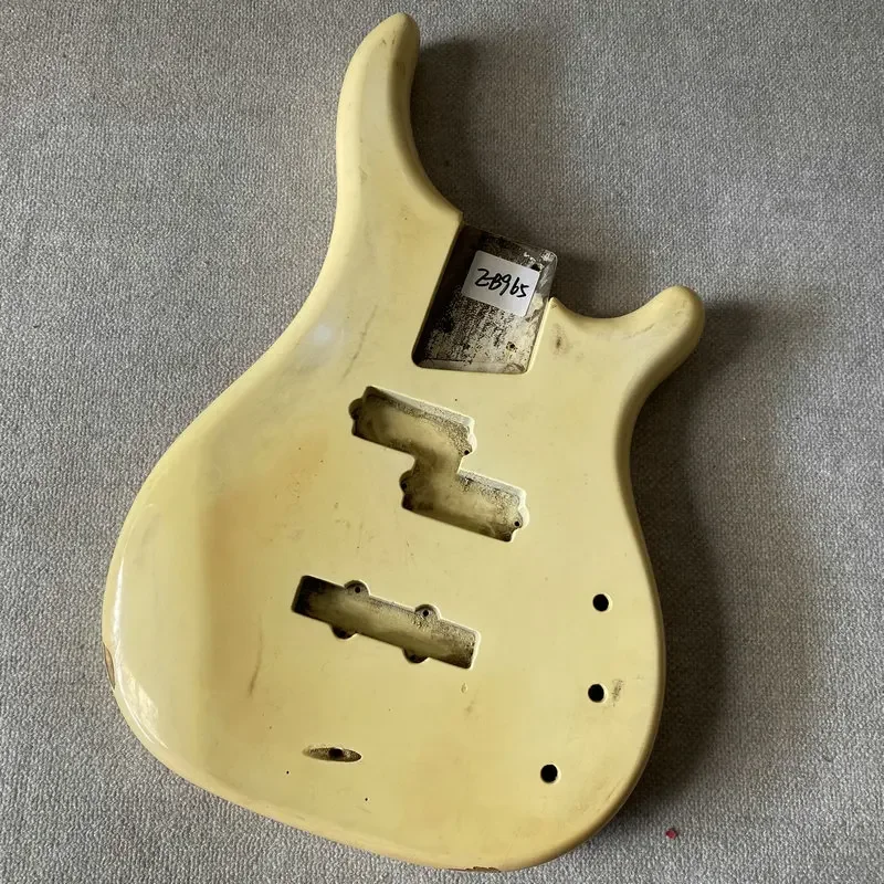 EB965 Yellow Color 4 Strings PJB Electric Bass Body Right Hand Replace  Paints&Wood Dirty And Damages DIY Bass Parts