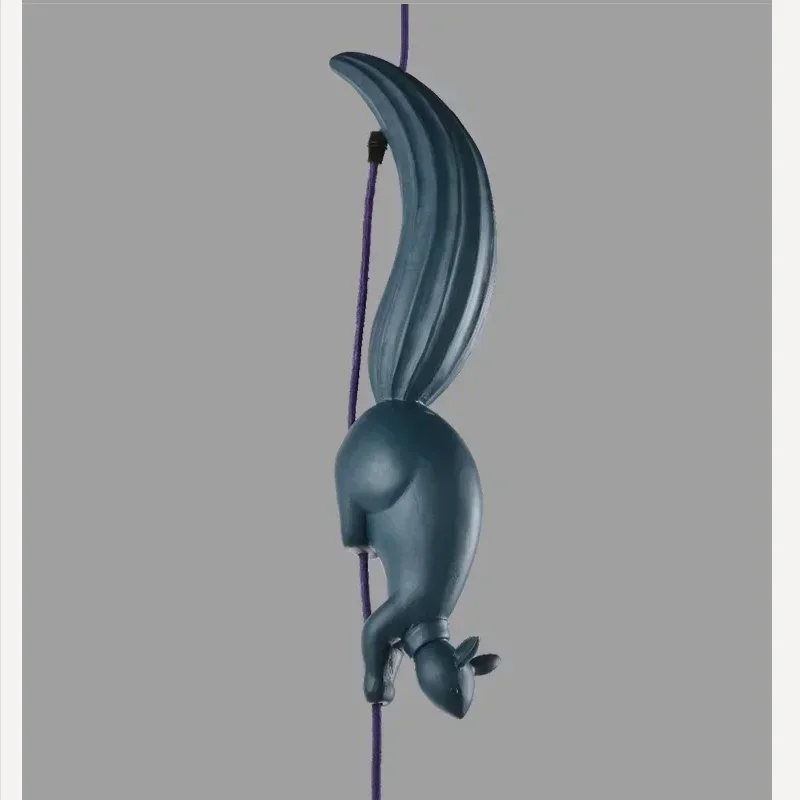 

Squirrel Led Animal Lamp Resin Nordic Pendant Lights Modern Industrial Hanging for Children's Room Kitchen Loft Decor Fixtures