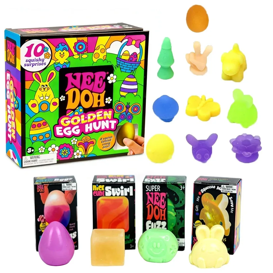 2026 New Needoh Golden Egg Hunt Game Blind Box Easter Fidget With With Squishy Surprise Stress Relief Squeeze For Easter Party