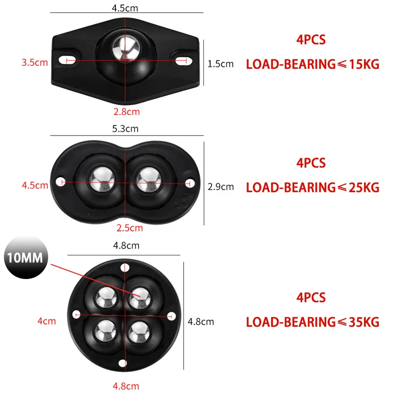 4 個の自己粘着キャスターホイールキャスターホイール 360 度回転ペーストスイベルホイール粘着プーリーペースト移動ローラーキット