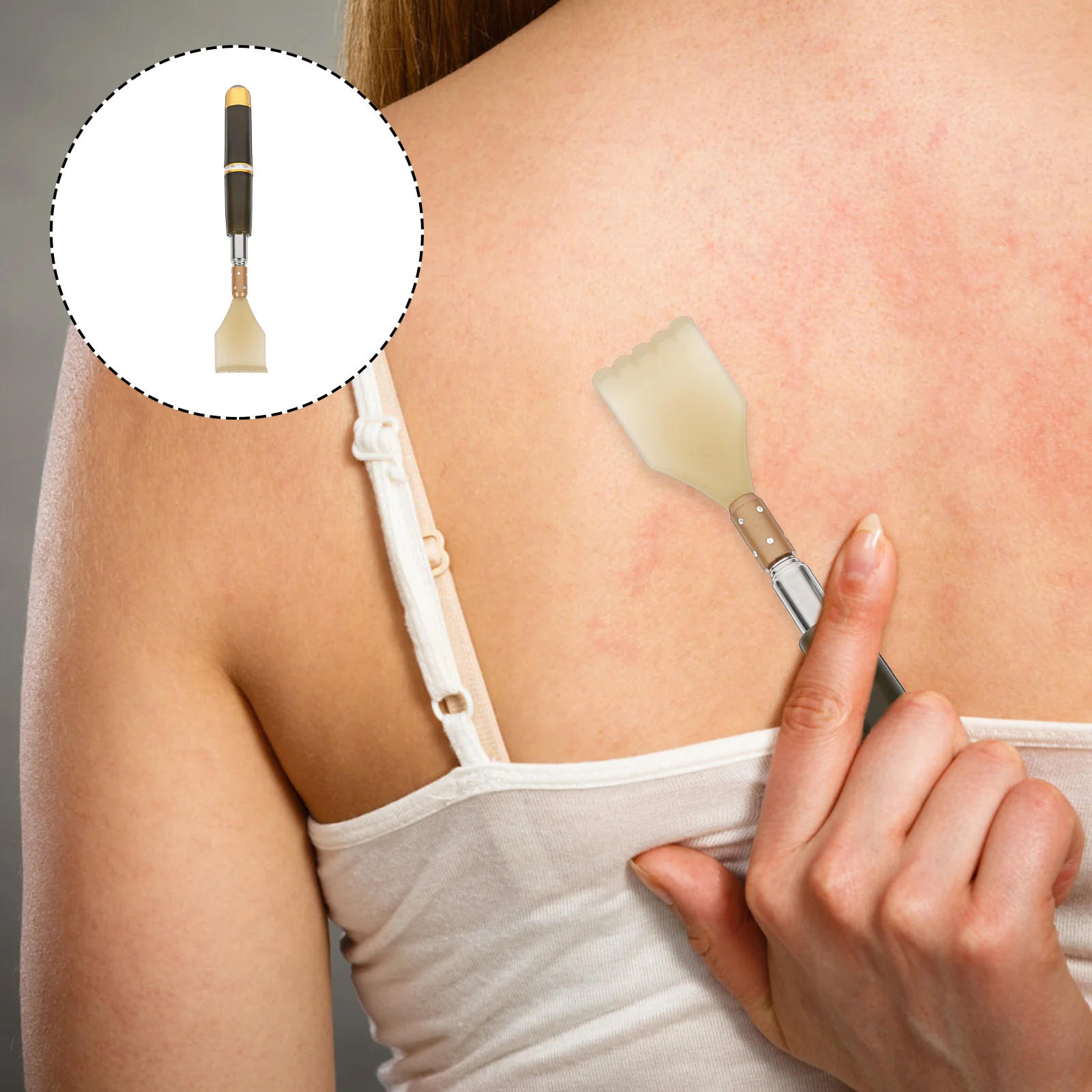 

Ручной скребок для спины, прочный телескопический инструмент для облегчения зуда, портативный, легкий для ежедневного использования, палочка для царапин цвета хаки