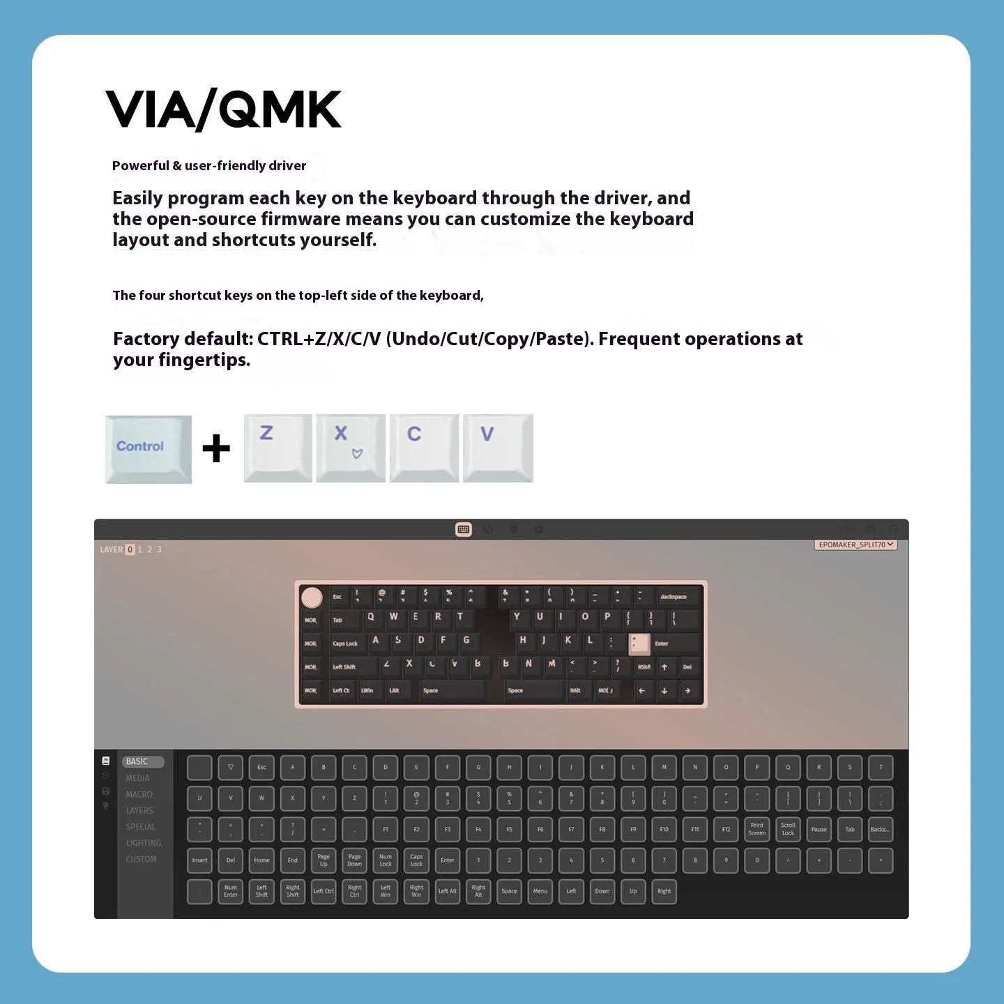 Nieuwe Epomaker Split70 Mechanische Toetsenbord Bedieningsknop 3 modus Draadloze Hot Swap Rgb Qmk Via Wisteria Schakelaar Split Toetsenbord Pc Gift
