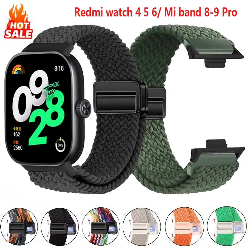 �y�Z�[�����zXiaomi �X�}�[�g Mi Band 9 Pro/8 Pro �E�H�b�`�o���h�p�}�O�l�b�g�X�g���b�v ���K�ŐL�k���̂���҂ݍ��݃o���h Redmi Watch 4 5 6 �u���X���b�g