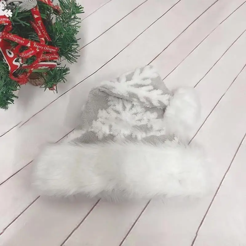 97qd Merrychristmas Santa Short Plush Santa Hat Happ