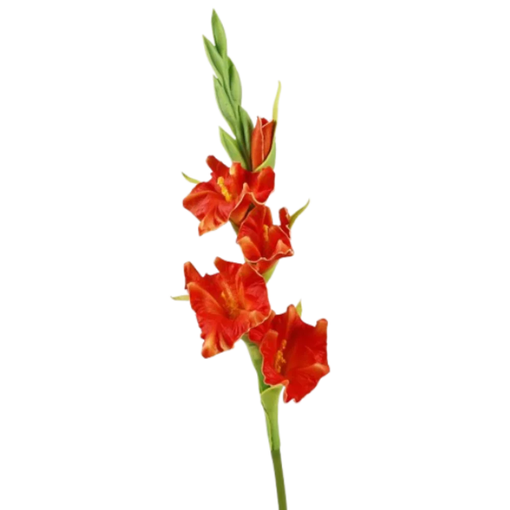 

PU Artificial Gladiolus Branches Real Touch Handmade Simulation Gladiolus Flower Floral Art Fake Flowers Wedding Room Decoration