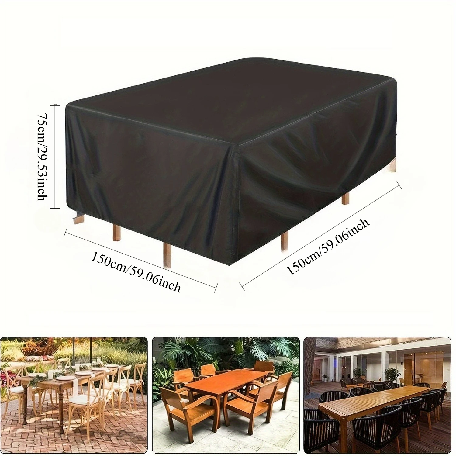 150x150x75cm Garden Furniture  - Outdoor Furniture Black recension och pris