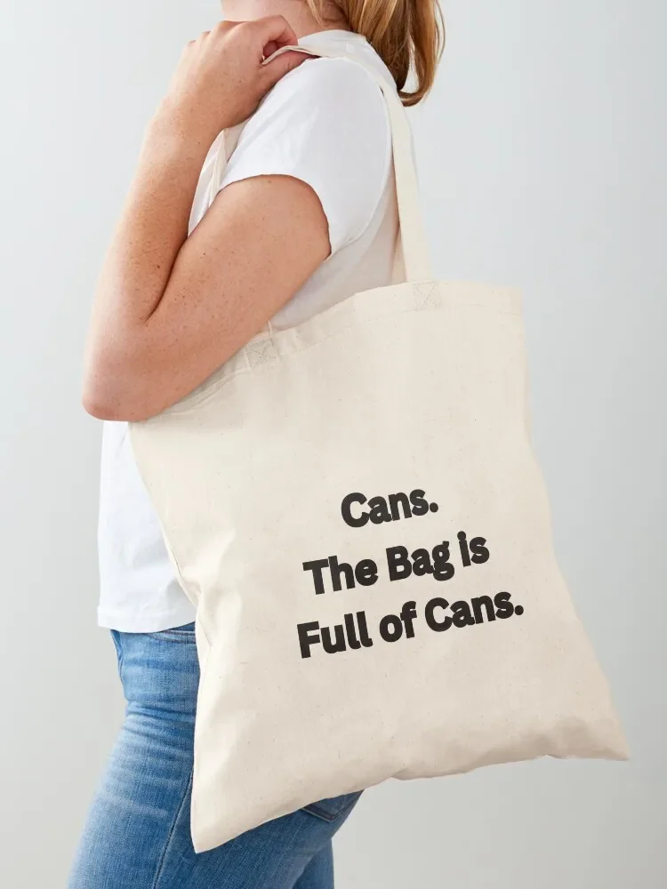 An honest answer - Bag of Cans Tote Bag Lady bag personalized tote