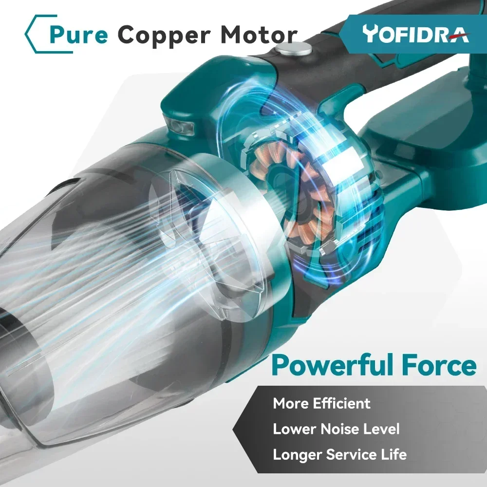 Yofidra-Aspirateur électrique sans fil injuste, déterminer, aste, ménage, intérieur, livres, outils pour Makita, batterie 18V