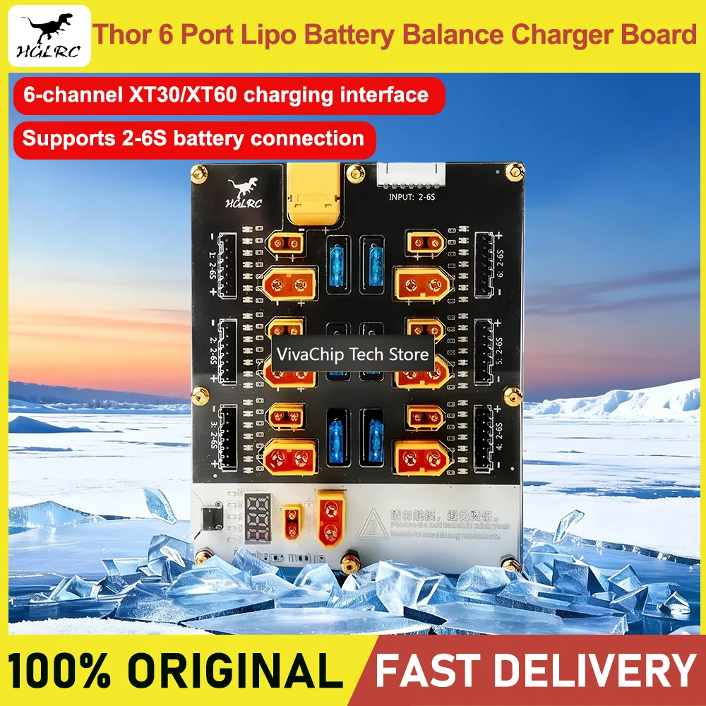 VivaCTHGLRC Thor PRO LIPO Battery Balance Charger Board 40A XT60 XT30 2-6S LIPO Discharger For IMAX B6 ISDT Q6 Nano HOTA D6 Pro