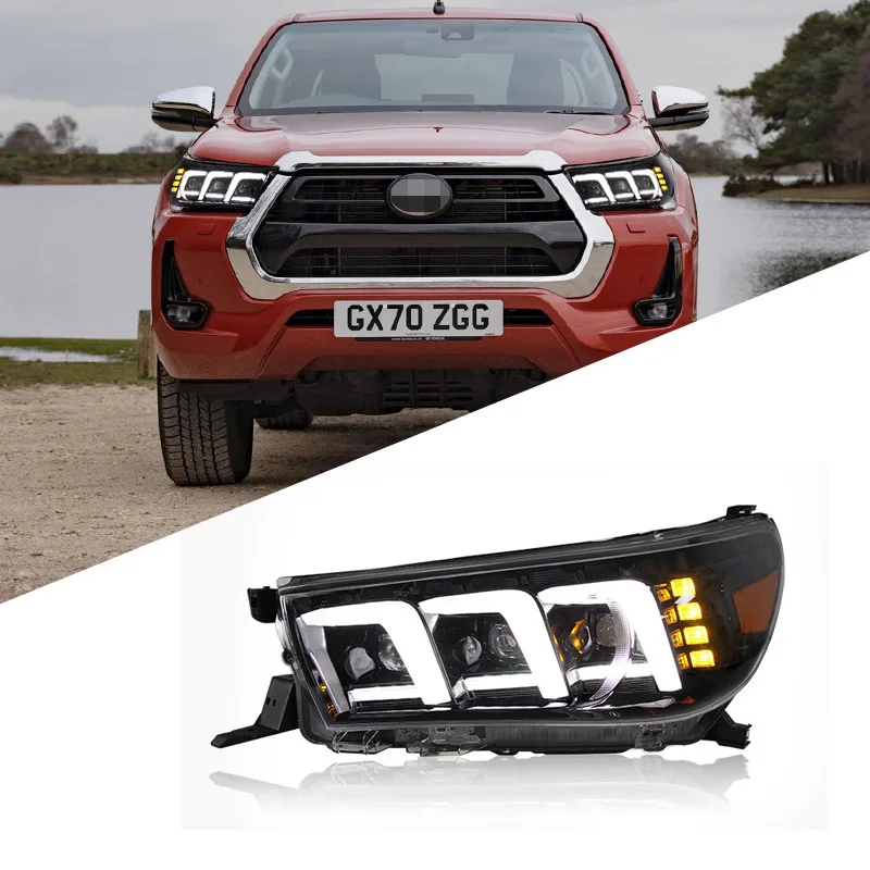 

Suitable for 15-20 Toyota Hylax HILUX REVO headlight assembly modified LED daytime running light VIGO
