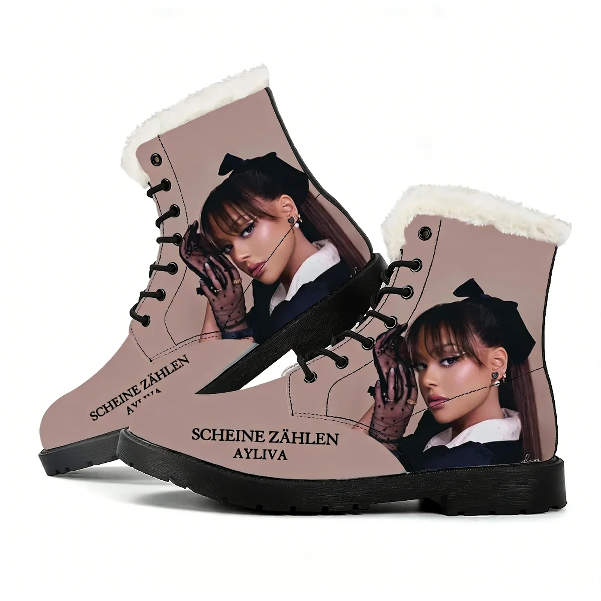 

Плюшевые ботинки Ayliva Schwarzes Herz Wunder для мужчин, женщин и подростков, уличные повседневные ботинки, легкие, для пар, высококачественные, на заказ