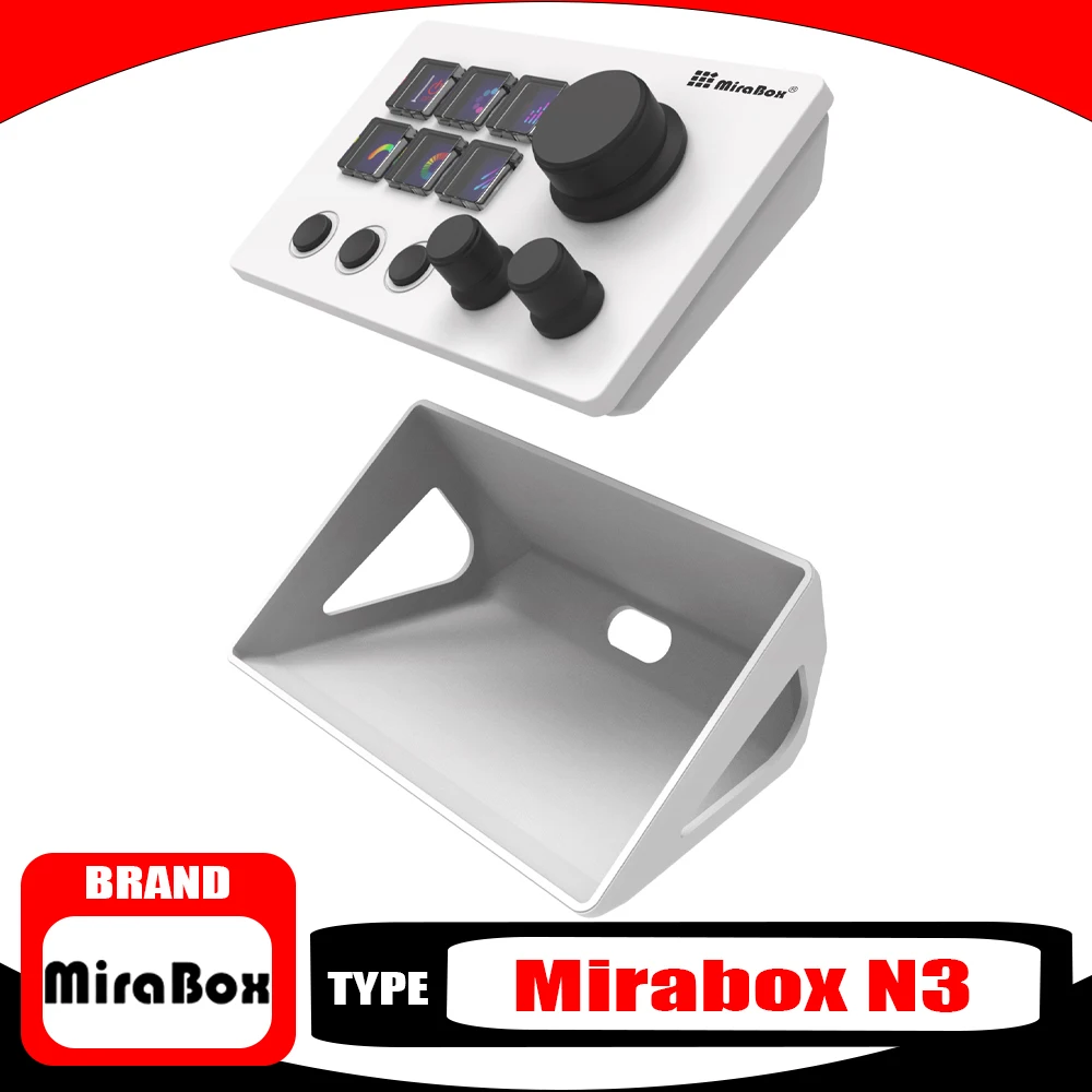 

Мини-клавиатура Mirabox N3 Streamdeck с тремя многофункциональными ручками, 12 кнопок