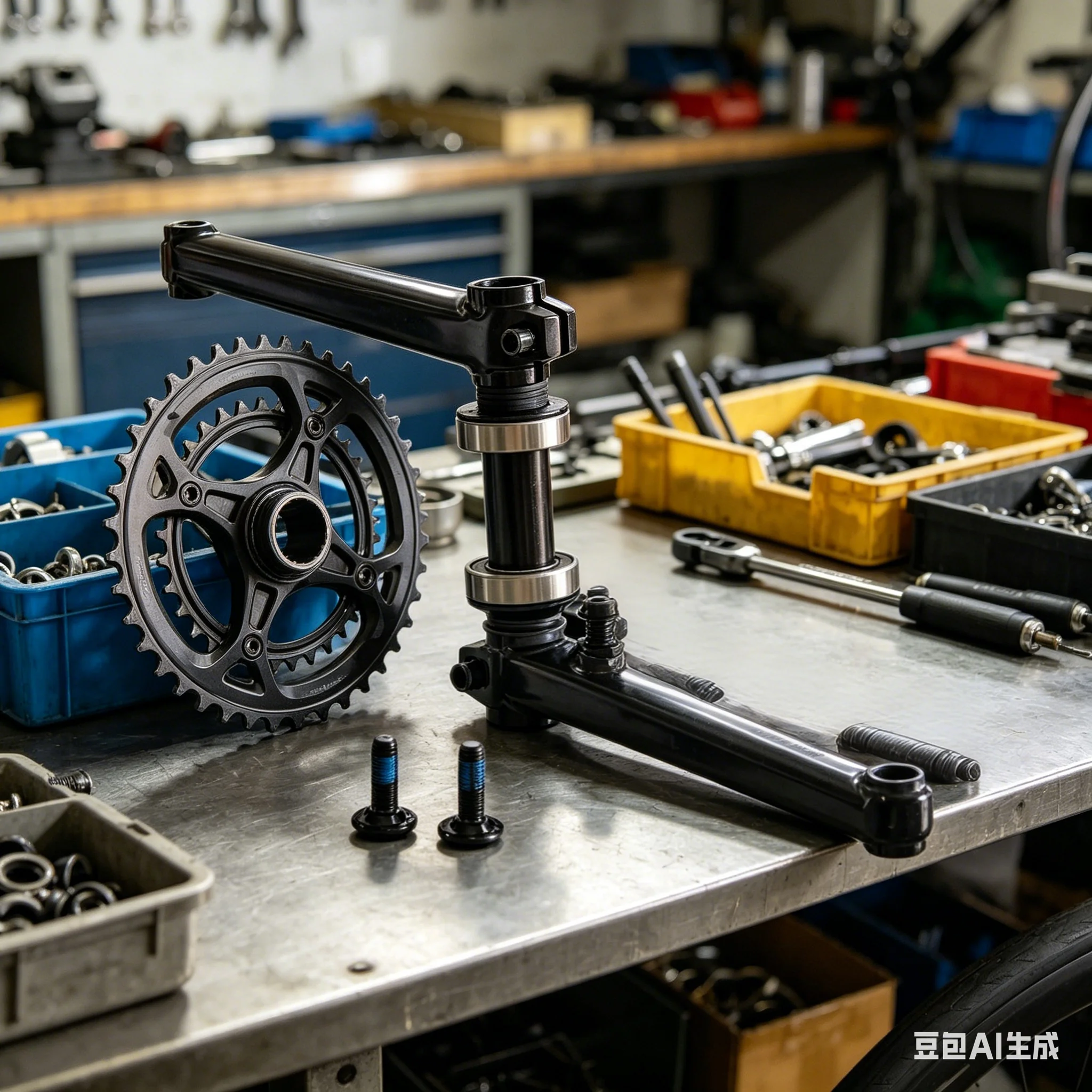 

Bike Disc Sprocket 8T Tooth Crank Set 170mm Right Drive Chromoly Steel Crankset With Central BB Bearing Cycling Accessories
