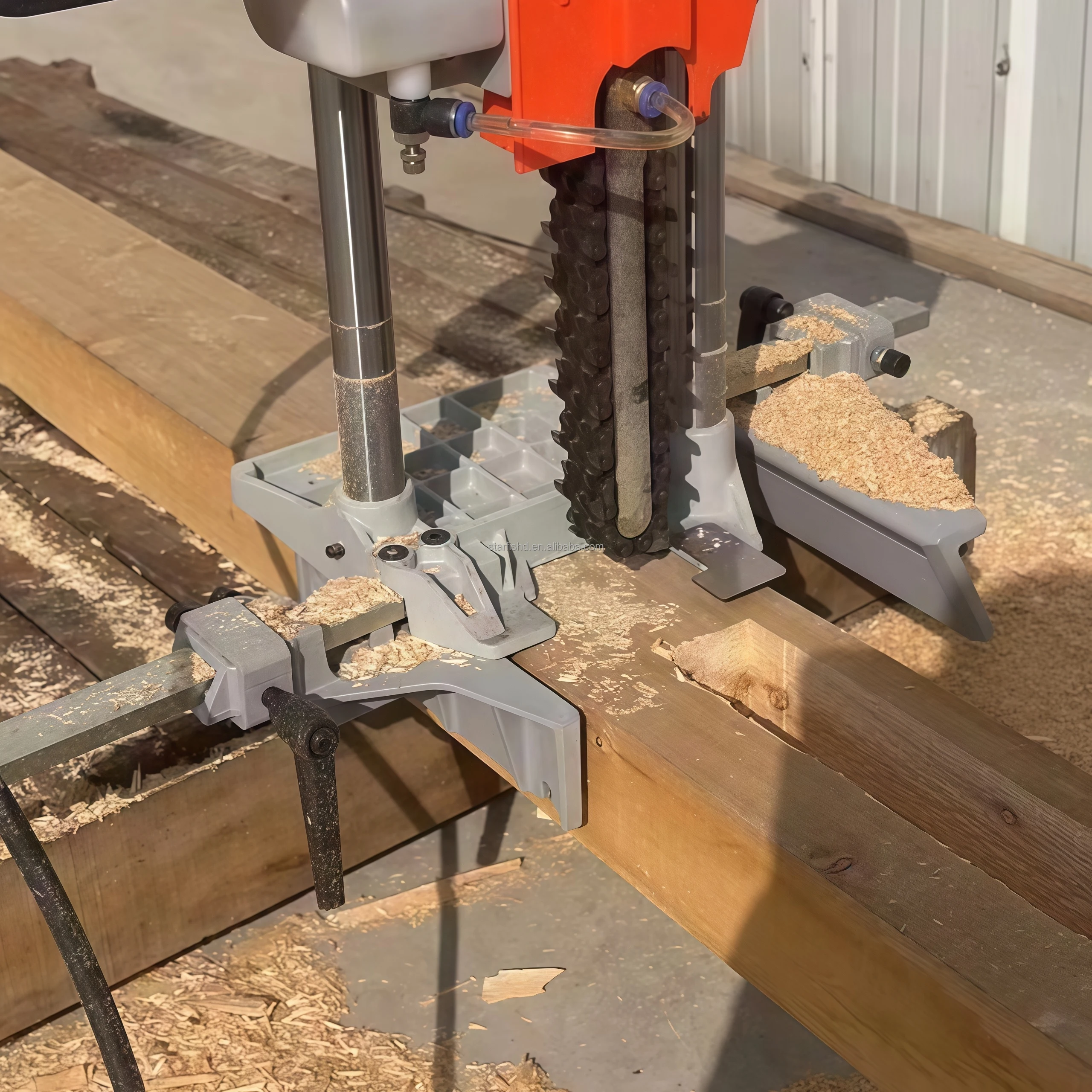 เครื่องเจาะรูเหลี่ยมแบบพกพา เครื่องเจาะรูโซ่ เครื่องเจาะรูไม้ เครื่องเซาะร่องสำหรับบ้านไม้