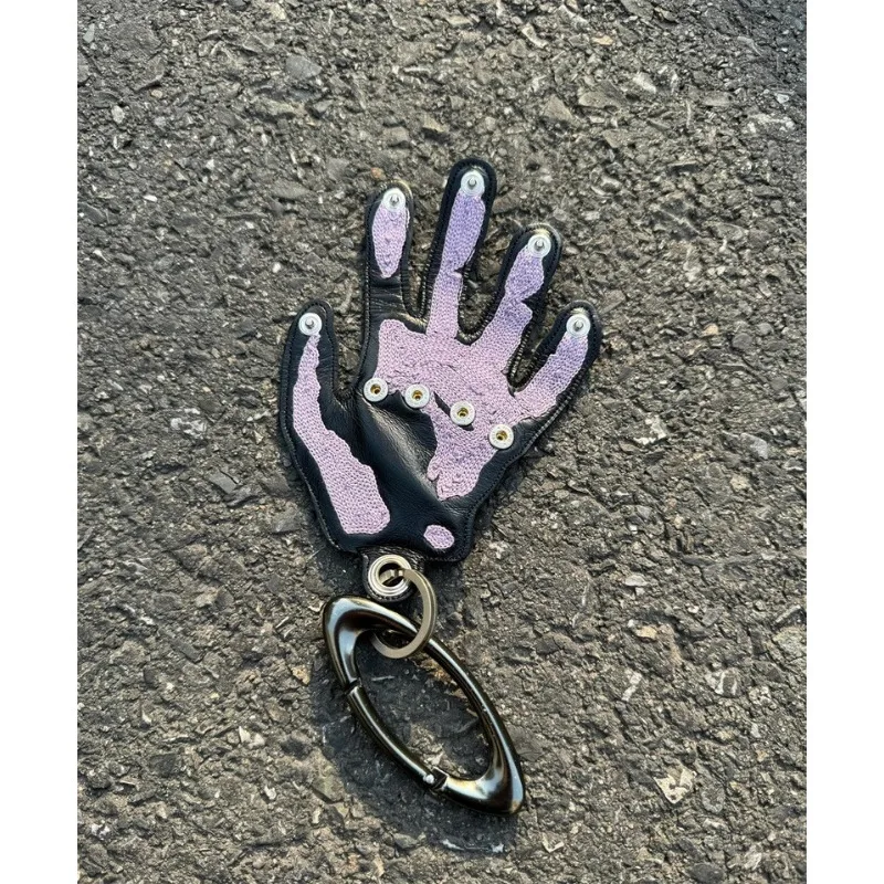 

High Street Our Legacy Purple and White Keychain Waist Bag Charm Apparel Accessories