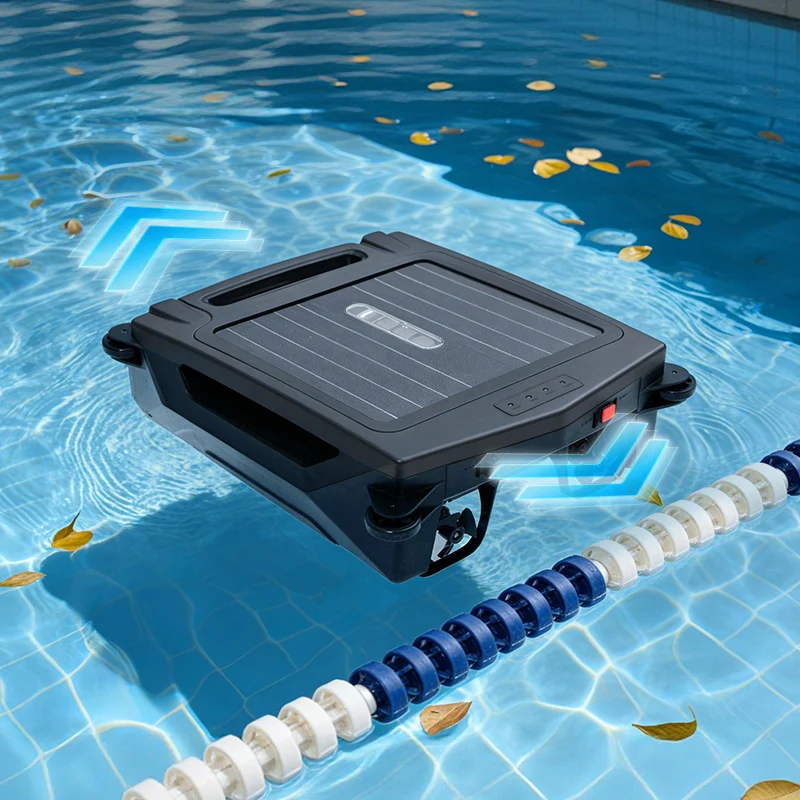 Automatic Pool Surface Skimmer Robot Vacuum Cleaner Solar Powered High Efficiency Customizable Swimming Pool Cleaner for Hotelpr