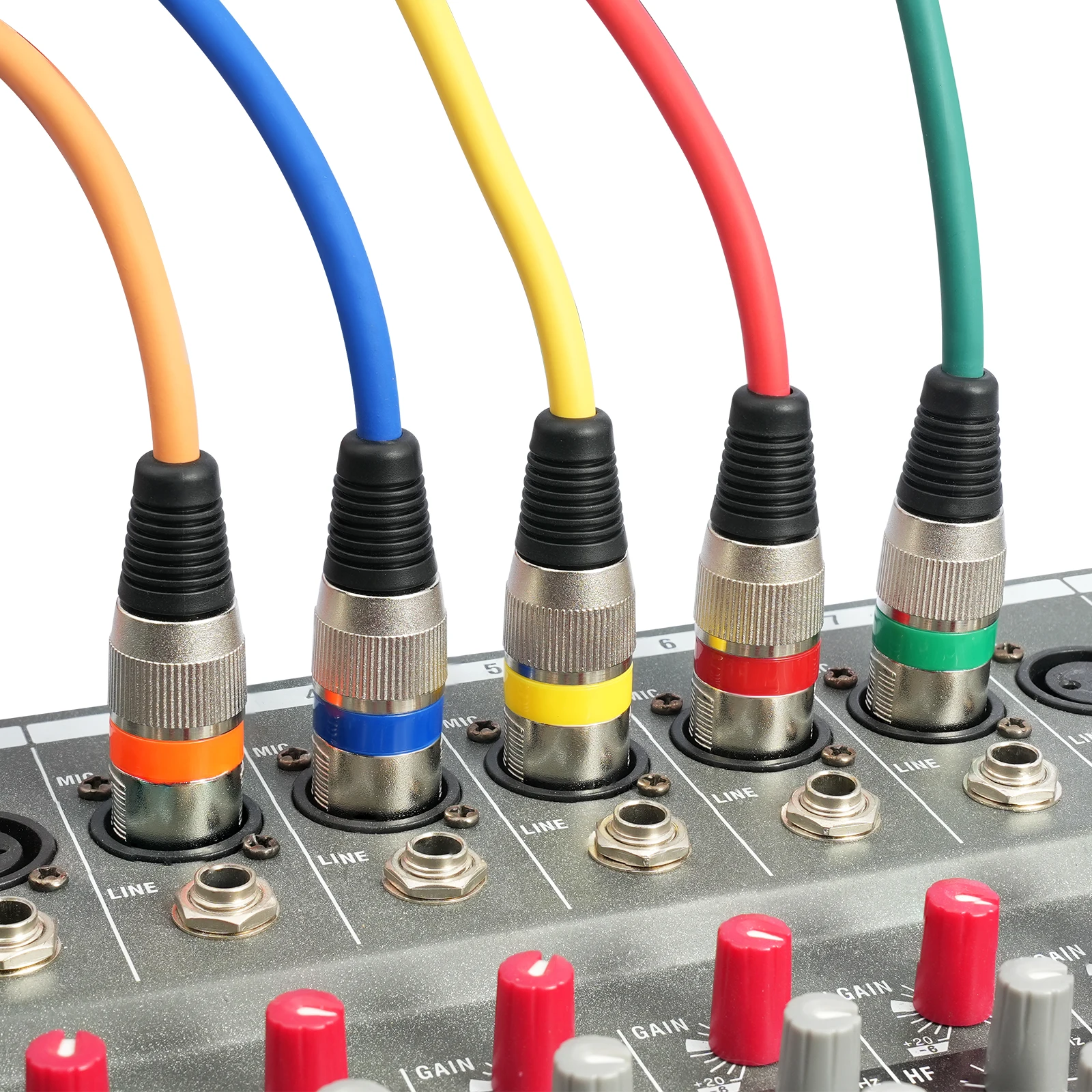 

Кабель для микрофона XLR-XLR, 6/10 шт., разноцветный, с разъемами XLR (папа-мама), AUX-кабель для микрофона, микшера, студии звукозаписи, подкастов