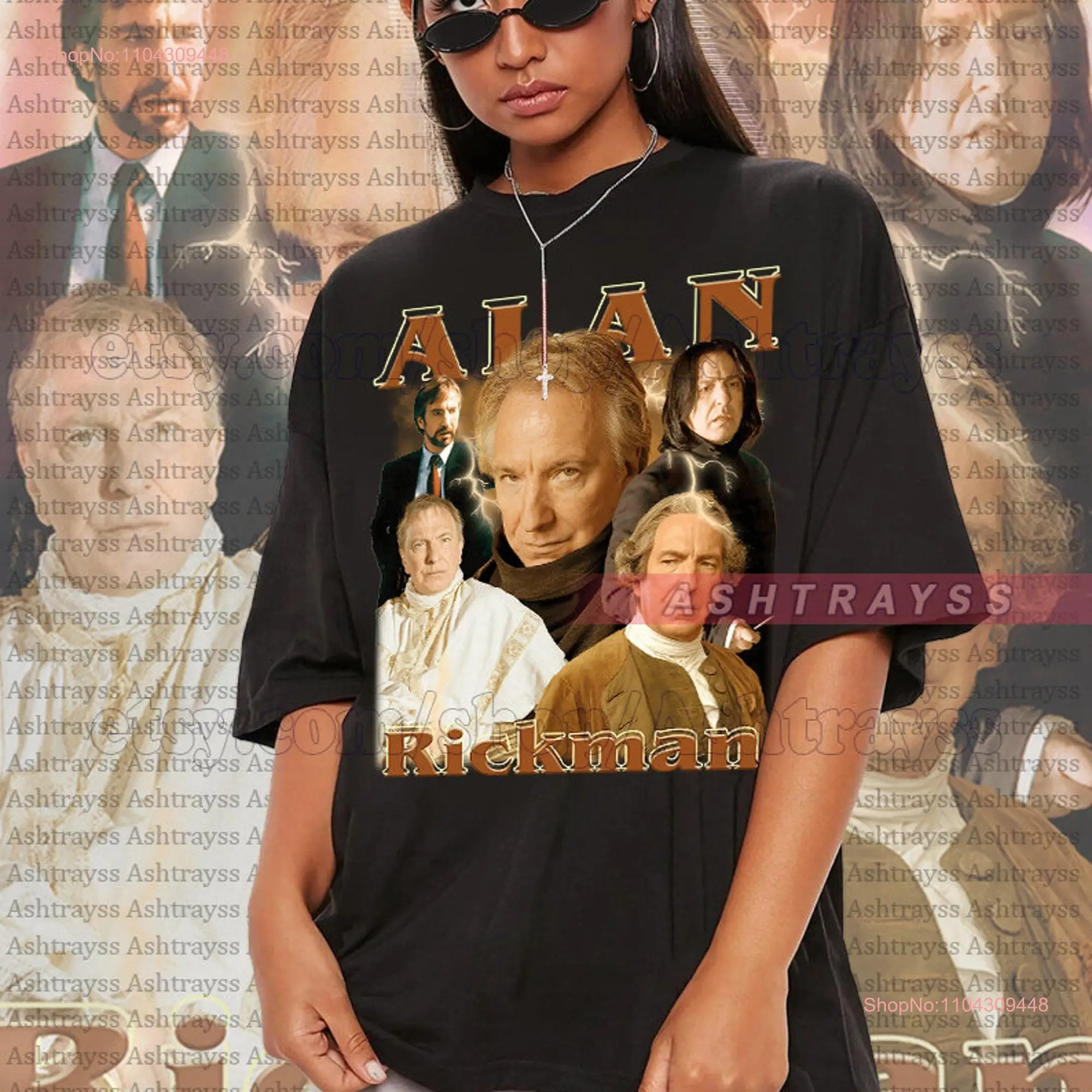 Alan Rickman Vintage Bootleg T Shirt long or short sleeves