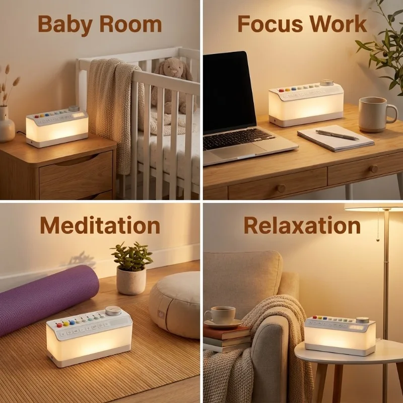 Multifunctional scene bluetooth speaker color night light with sleep white noise with sleep bedroom decorative light