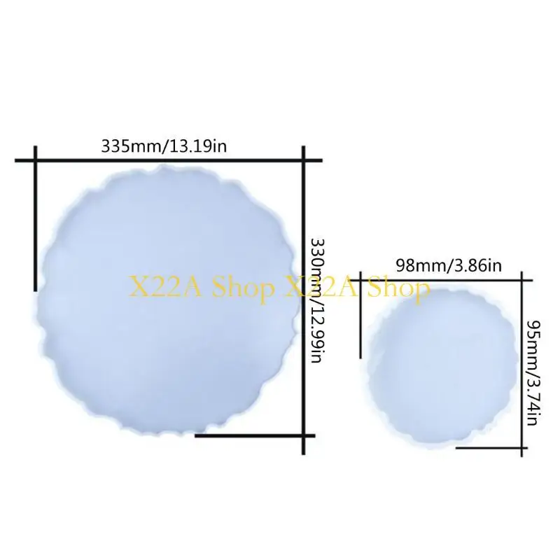 Unique Serving Borad Cup Mat Tray Crystal Epoxy Mold Fruit Plate Casting Mold