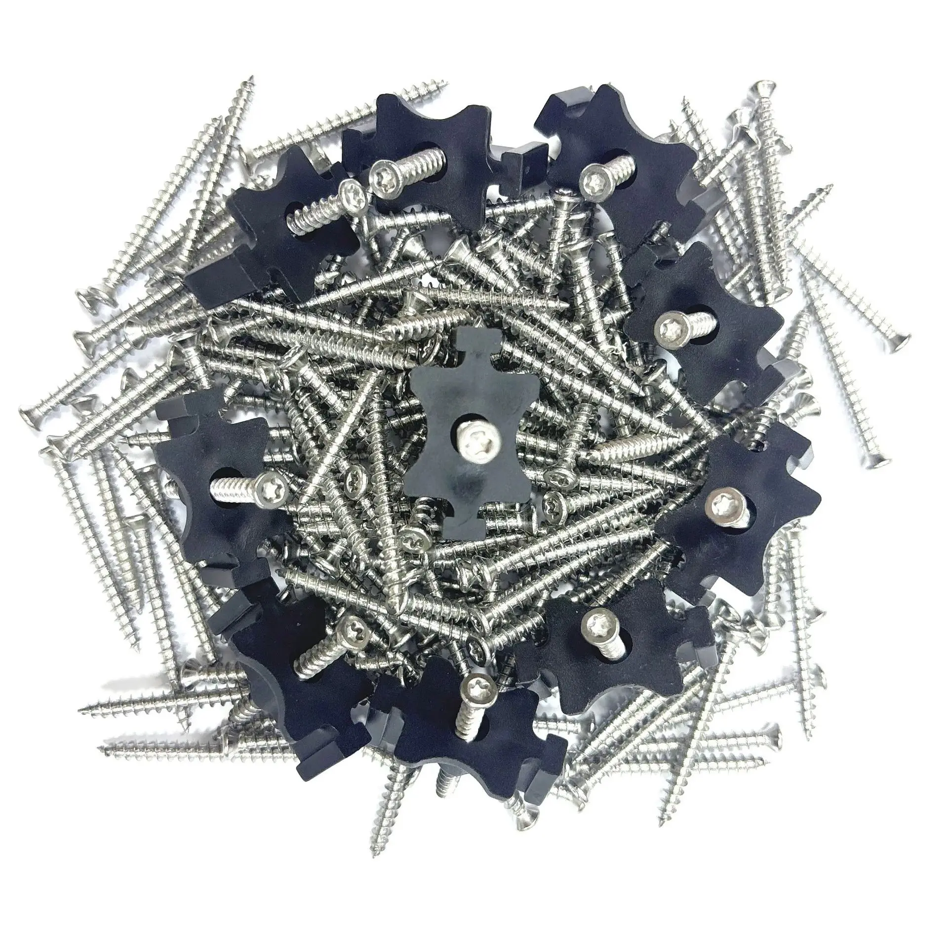 100Pcs Deck Fasteners For Composite Decking Board With Stainless Steel Screws Composite Decking Clips For Wood Deck Framing