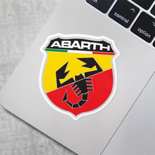 Abarth Campion Del Mondo Badge Decals Laminated Car Sticker Decal Decoration KK-all Sizes Waterproof PVC Boutique Decals