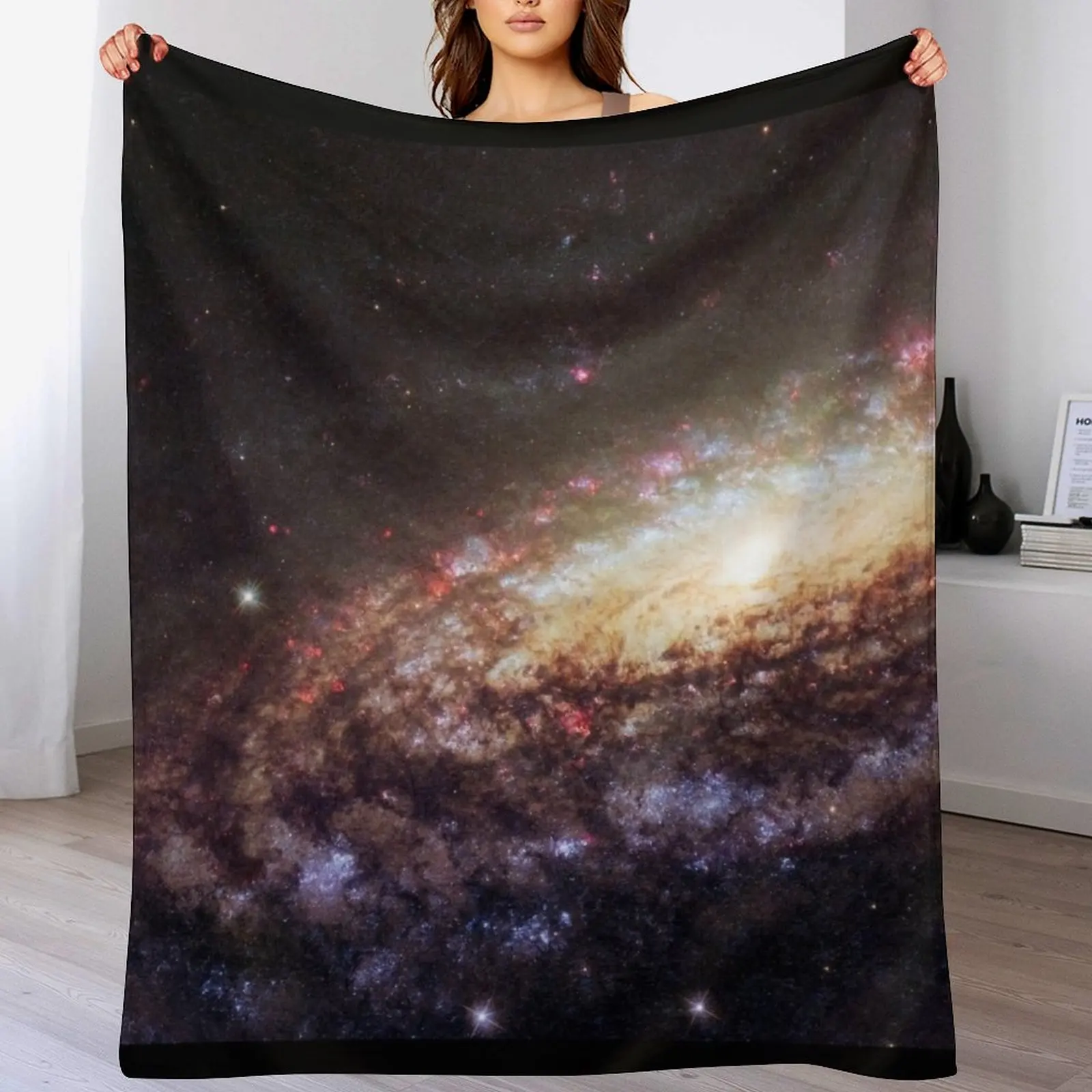 Плед Spiral Galaxy NGC 7331, компактное теплое одеяло для путешествий на автомобиле