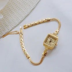 Delicate and light luxury Vintage slim strap watch chic vintage bracelet square watch Women's designer watch gifts for women