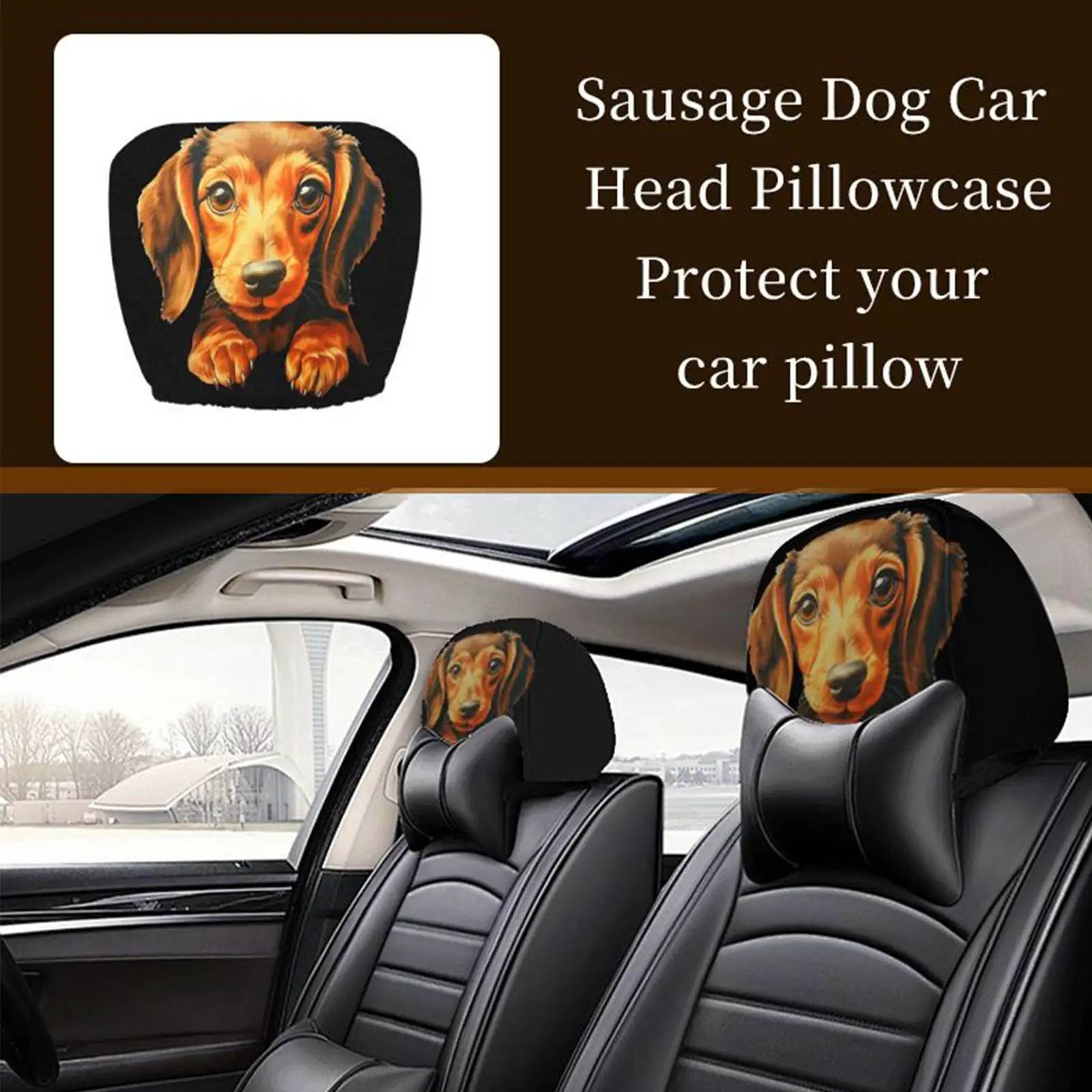 

Чехлы на подголовники для автомобилей, забавные автозащитные подголовники для переднего сиденья, 2 шт., моющиеся многоразовые автомобильные украшения для интерьера