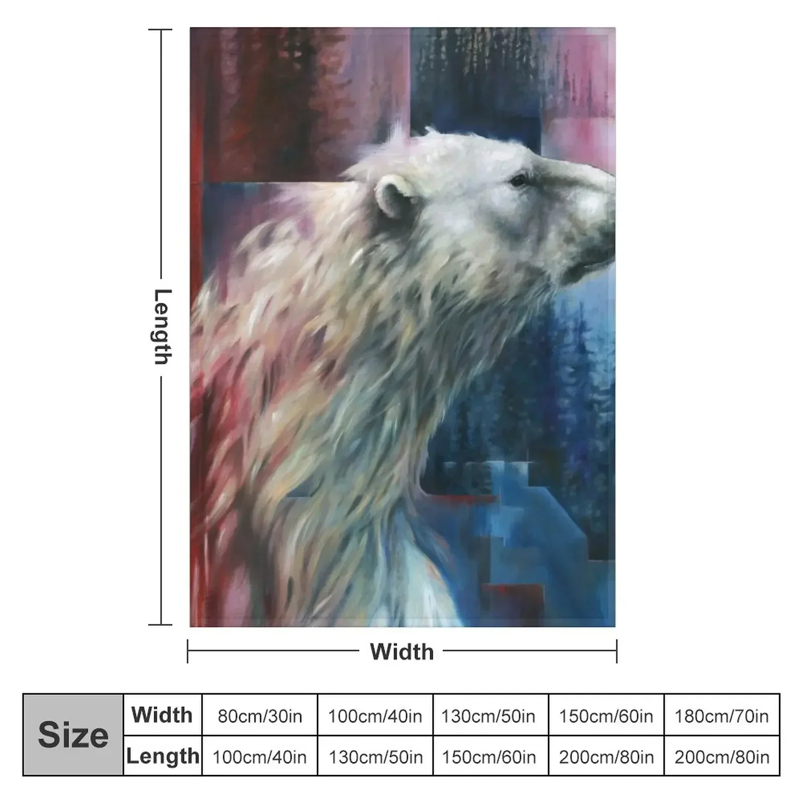 Imminence - Polar Bear Throw Blanket Loose Softest Luxury Designer Plush Blankets