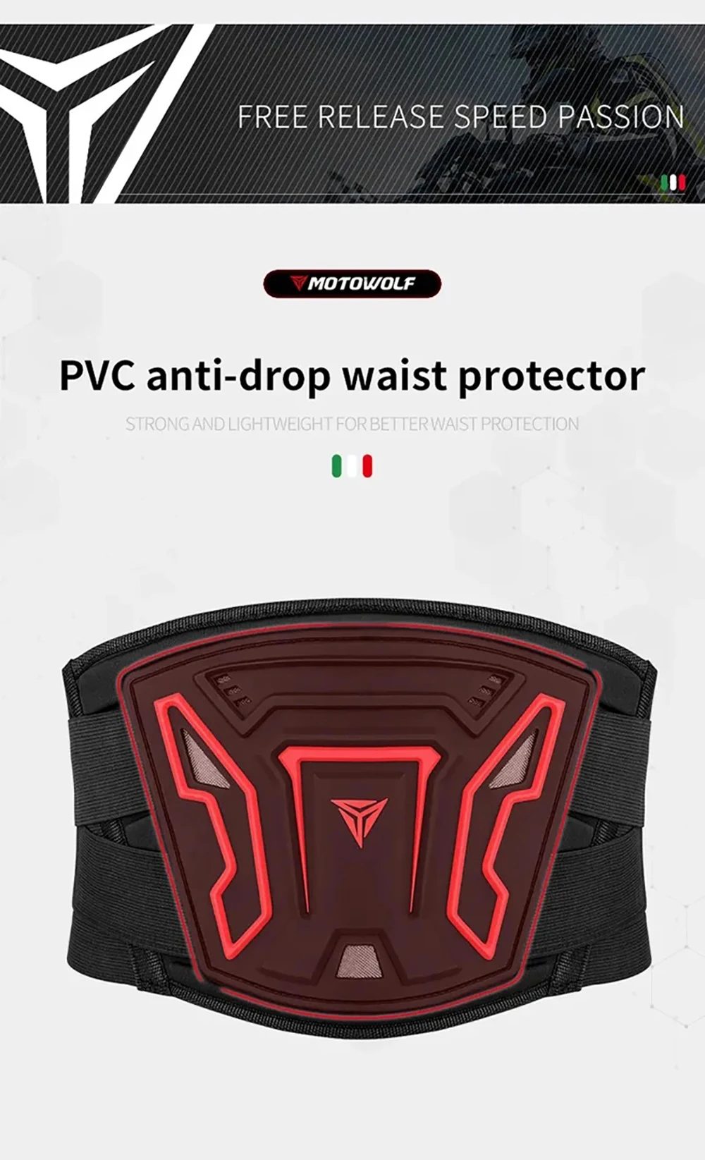 Einstellbare Motorrad Taille Schutz Atmungsaktive Moto Motorrad Professionelle Motocross Schutz Radfahren Schutz Schutz Gürtel – Detail 5