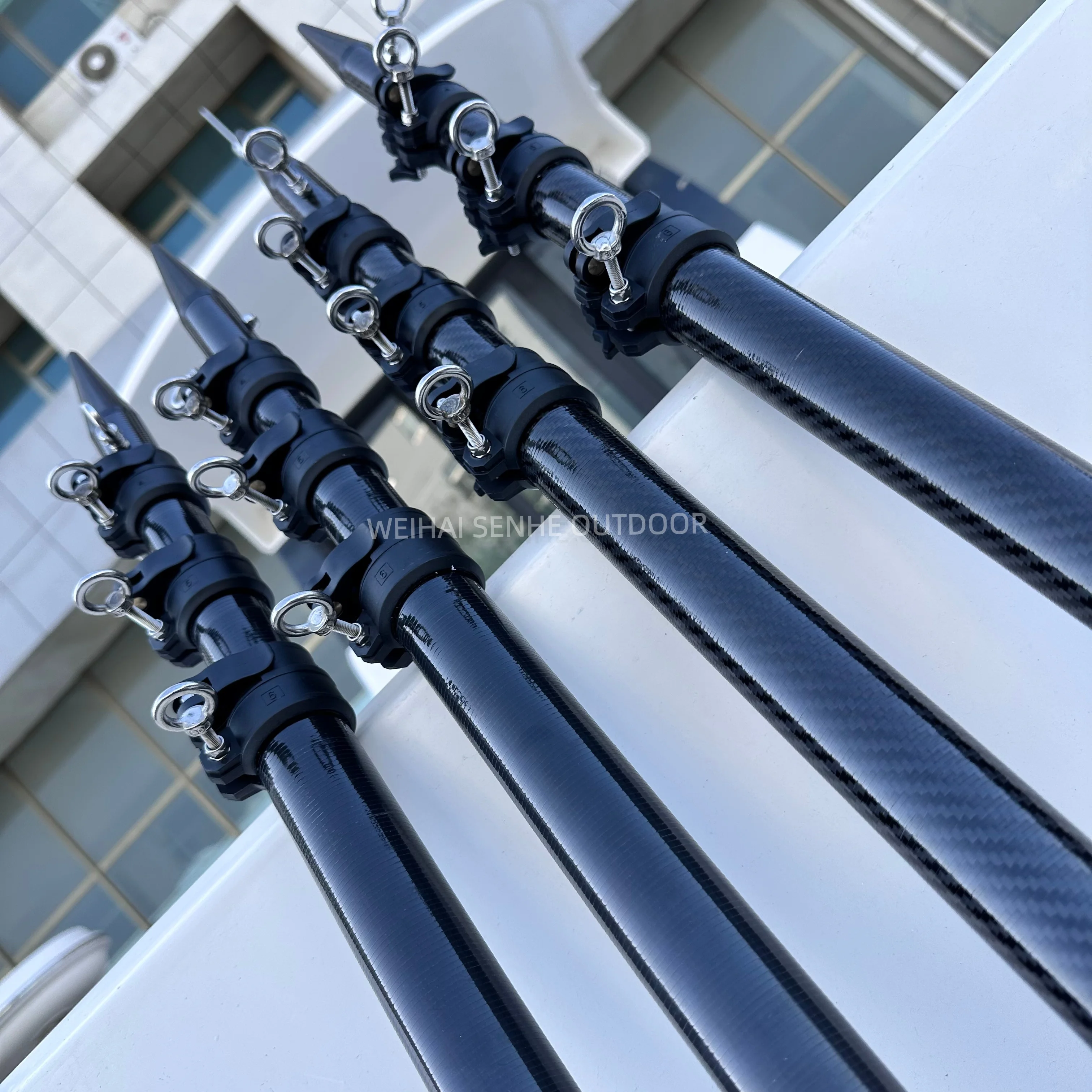 Carbon Fiber Sea Fishing Outrigger Composite Handle FAST Action Lightweight Corrosion-Resistant Saltwater Fish Target All