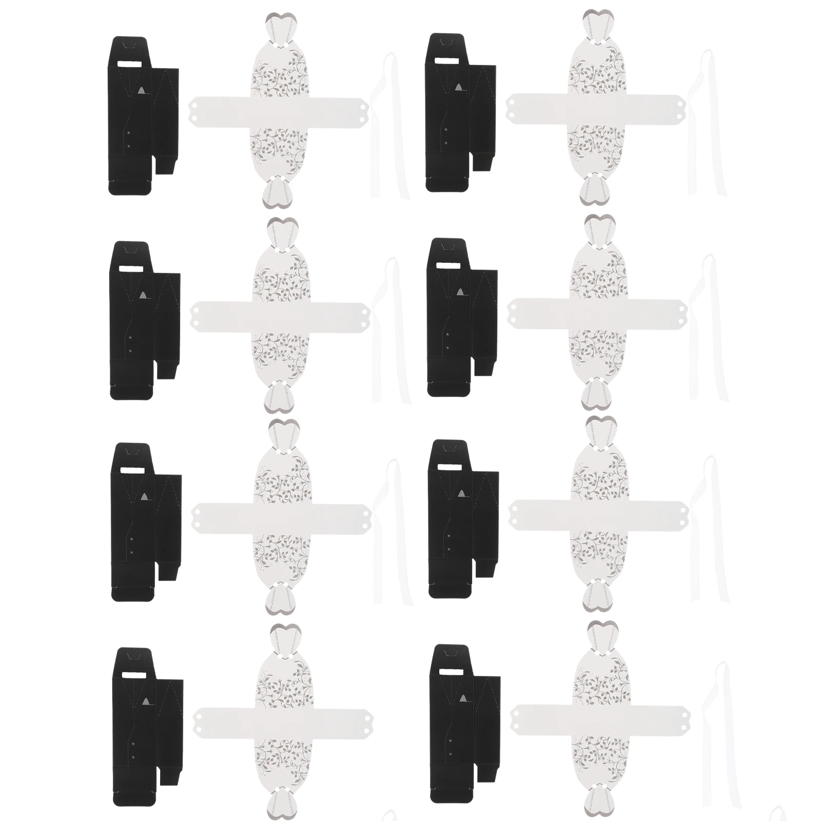 

100 Pcs Romantic C Treat Storage Cases Cases Chocolate Storage Bride Groom Design Party Gifts Packaging