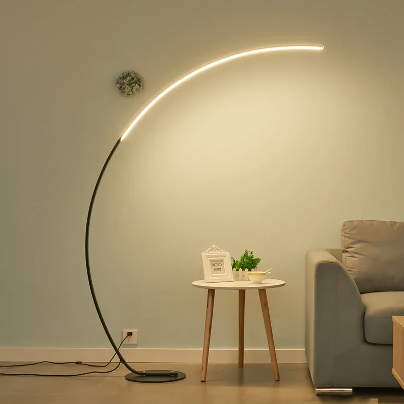 Nordic LED Floor Lamp for Living Room Bedroom Home Indoor Standing Lighting Minimalist Led Bedside Lamp Bedroom Fishing Lamp