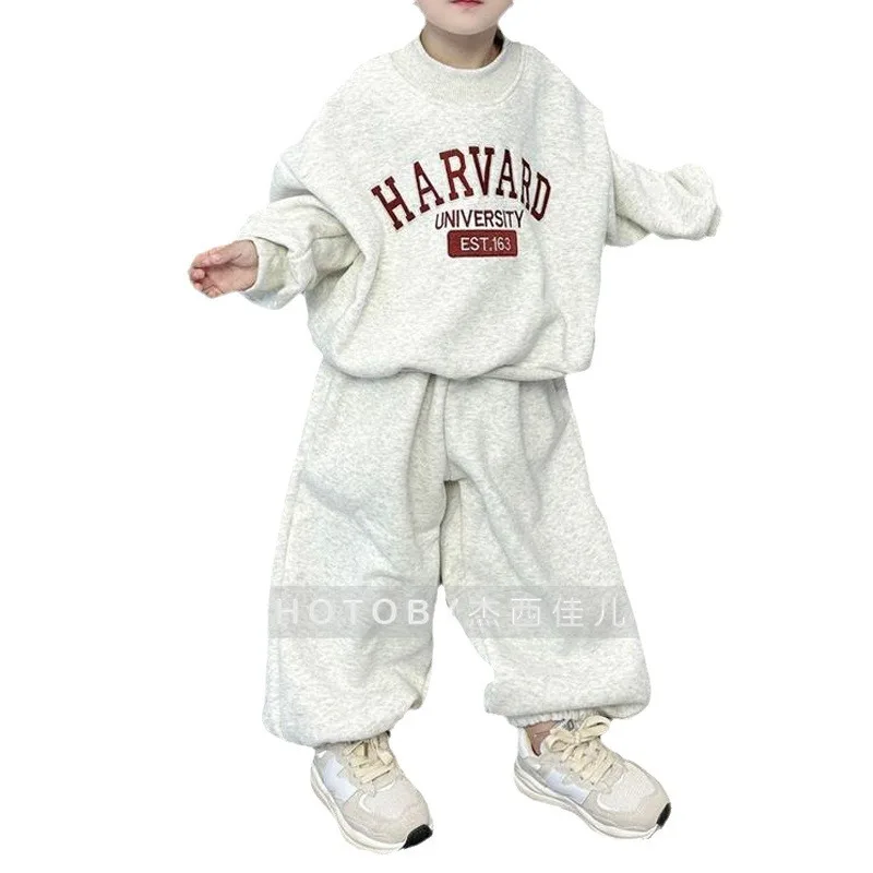 INS Kids Boys 2023 Clothes New York Sweatshirt & Jogger Pants Set ToddlerAutumn New Baby Girls Hoodie and Pants 2 Pcs Outfit