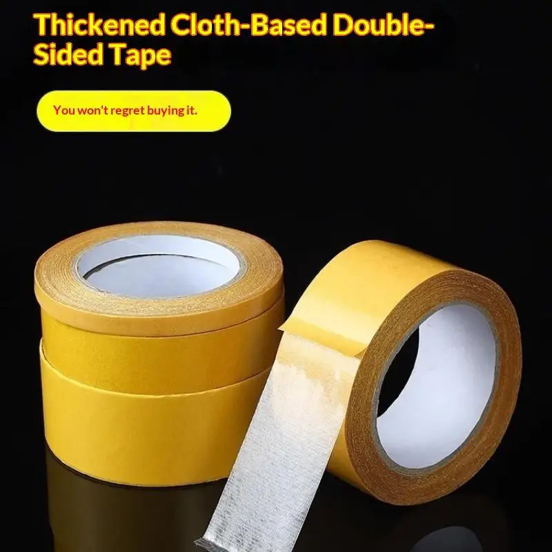 New 2 Sided Cloth Tape Strong Fixation Adhesive Tape Heavy Duty Translucent Mesh Waterproof Traceless Powerful Grid Carpet Tape
