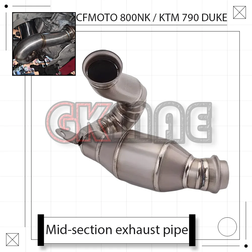 

New For CFMOTO 800NK NK800 KTM 790 DUKE Motorcycle Modified Stainless Steel Straight-through Tuning Drum Aluminum Alloy Exhaust