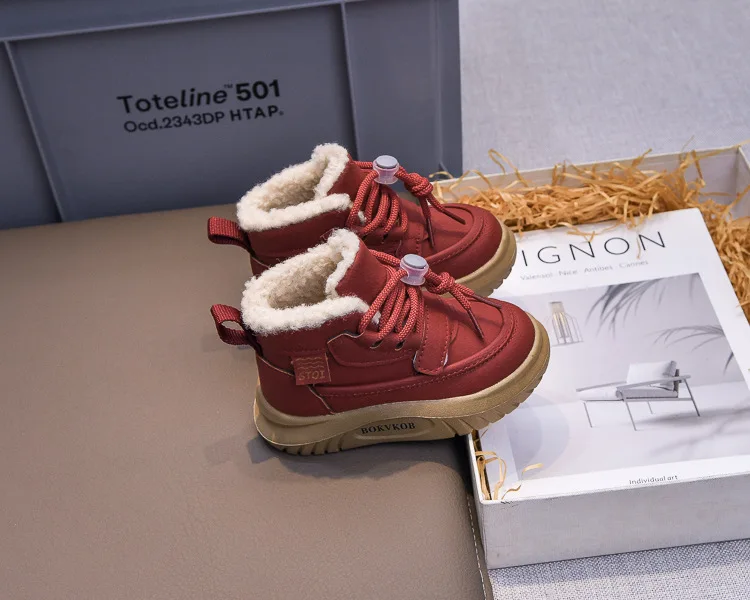 Herbst-Winter-Kinderschuhe Baby Mädchen Jungen Schneestiefel Outdoor Kleinkind Kinder Sneakers Weichsohlige Rutschfeste Plüschstiefel für Säuglinge – Detail 14