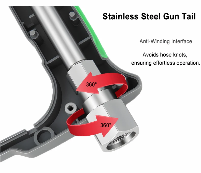 العالمي قصيرة ارتفاع ضغط بندقية غسيل السيارات الدورية المضادة للتشابك 4-Color فوهة عدة الاستخدام المنزلي للمركبة الخارجي حديقة الفناء #3
