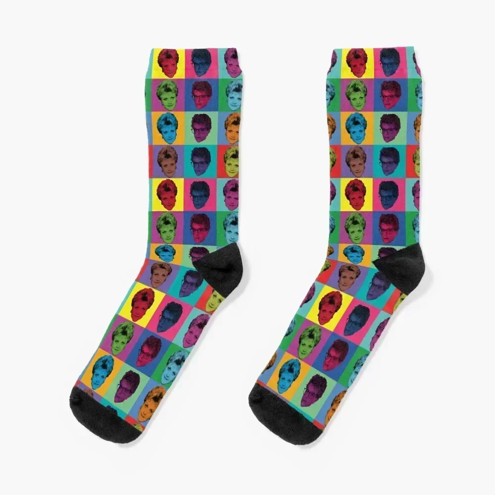 

PopArt Jessica Fletcher Socks kawaii sheer Lots short Socks Woman Men's hiking Men's winter Socks Women's Men's
