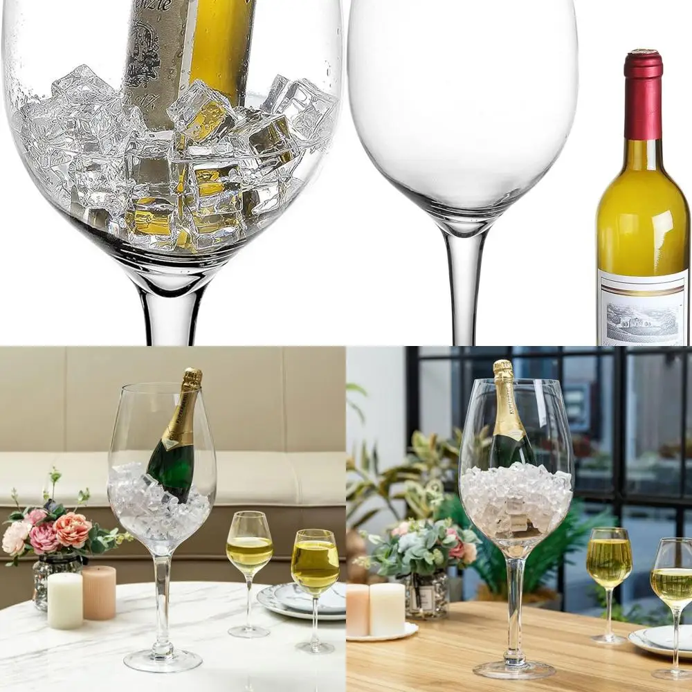 

Giant 20 Clear Hand-Blown Bordeaux Wine Glass Stemware for Magnum Chiller