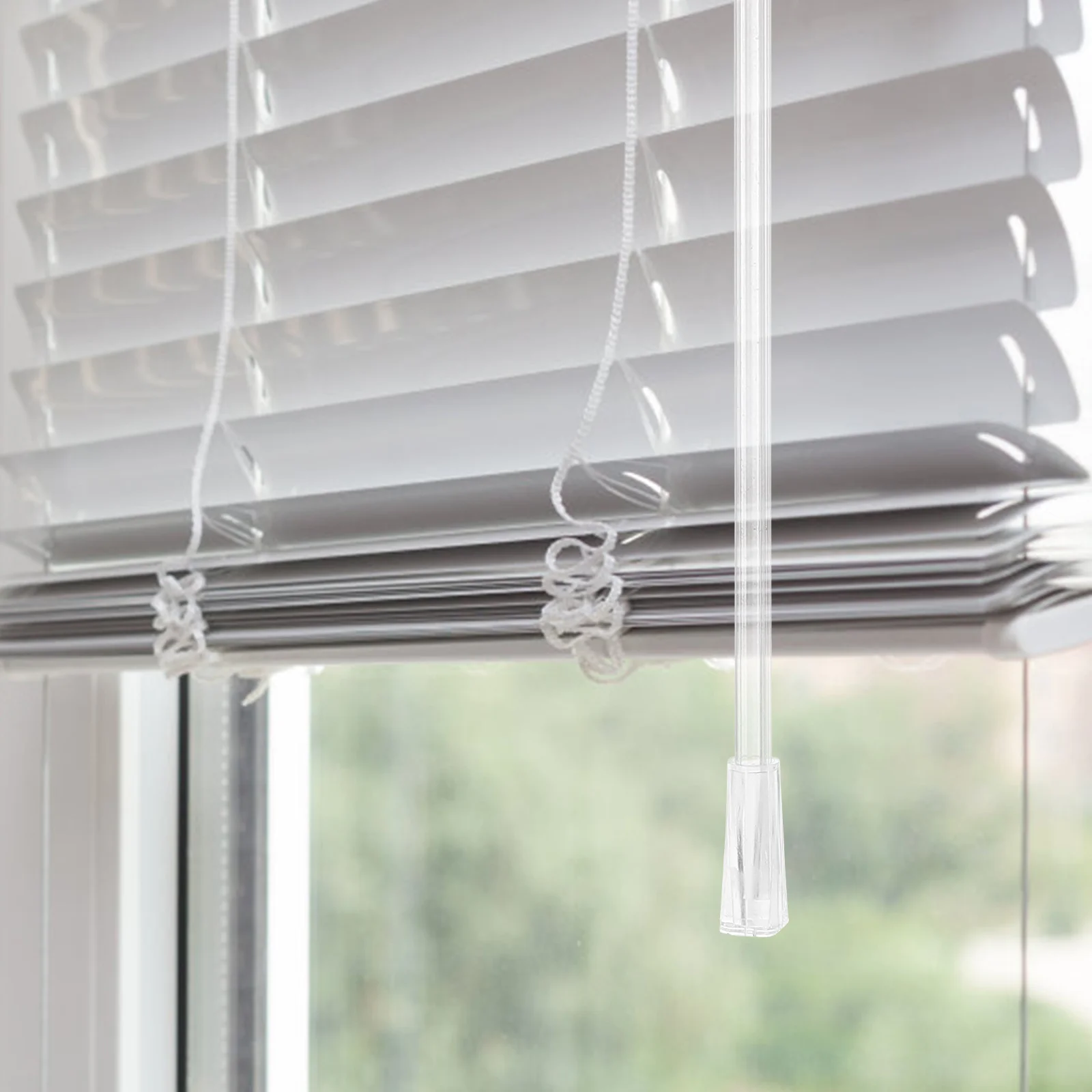 

2Pcs Drapery Wand Curtain Pull Rod - Smooth Operation Blinds Opener Stick Replacement Suitable for Most Window Curtains Elegant