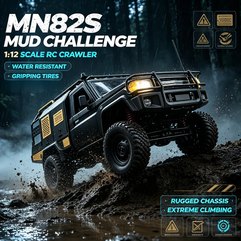 Dirt Brush Interior - MN82S RC Crawler 1/12, camionnette RC