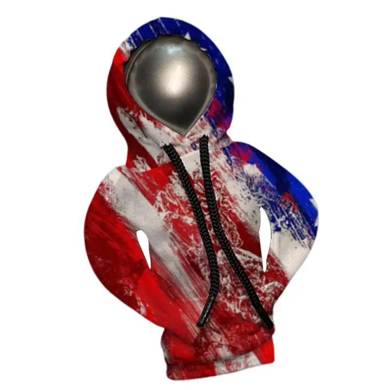 Shift Knob Hoodie Car Gear Cover Hoodie Funny Patriotic Flag Sweater Hoodie For Gearshift Sweatshirt Auto Gear Shift Knob Cover