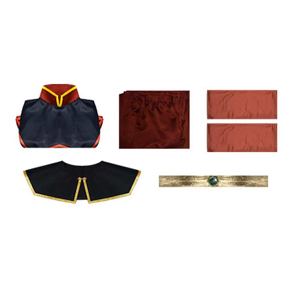 Azula Roleplay Costume Cartoon Avatar Last Cosplay Airbender Outfits Women Belt Shawl Set Clothing Female Halloween Party Suit