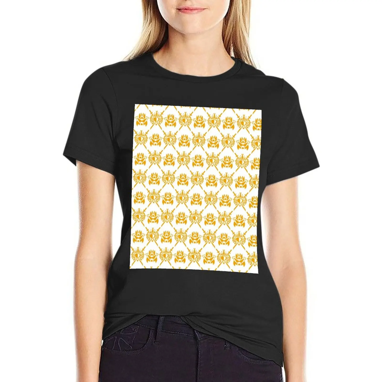 

homestuck-Ultimate Dirk's Royal Argyle-(white & orange) Graphic T-Shirt plus sizes funnys Womens clothing